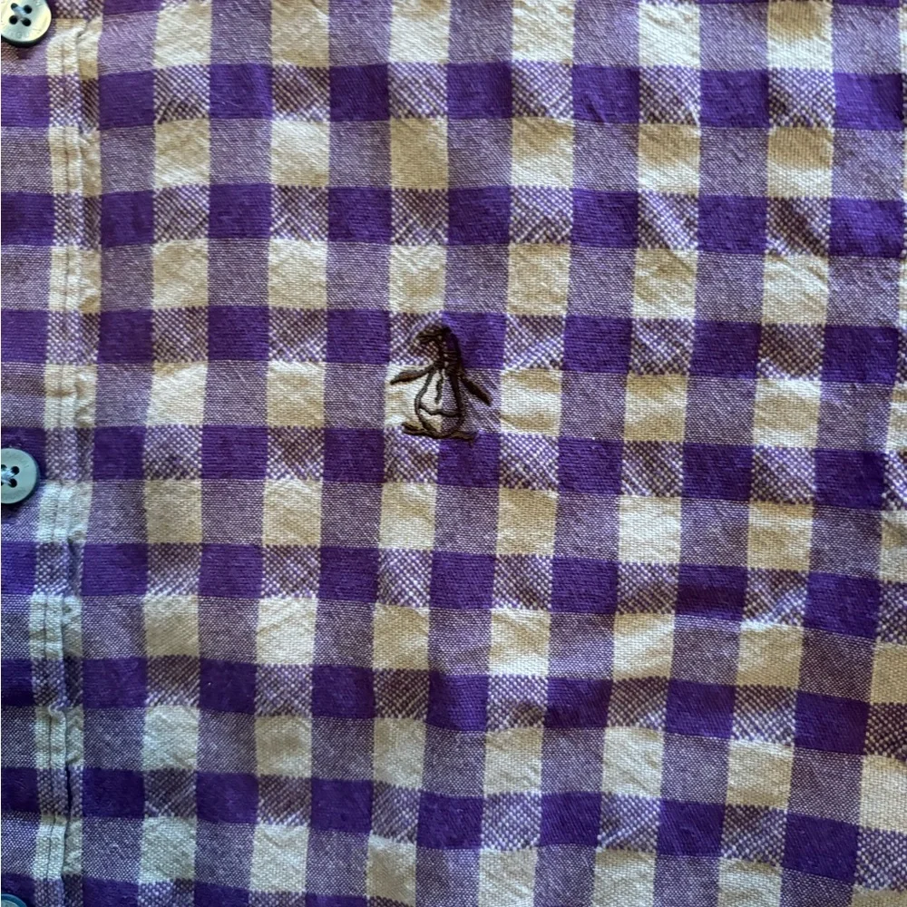 Original Penguin Purple Plaid Men's Shirt - Picture 2 of 3